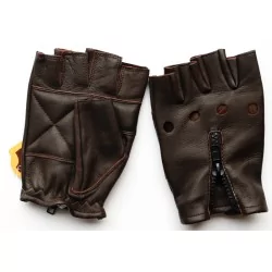 Gants 100 % cuir Marron