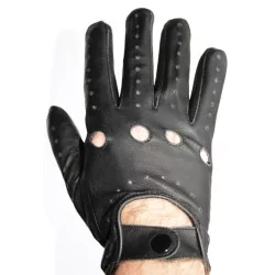 Gants cuir très fin noir - agneau