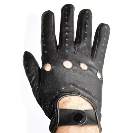 Gants cuir très fin noir - agneau