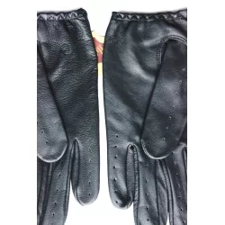 Gants cuir très fin noir - agneau T 9,5