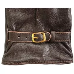 Gant cuir 100% marron