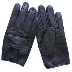 Gants cuir  fin noir - agneau