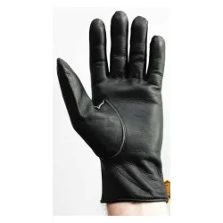 Gants conduite serrés - cuir fin noir 