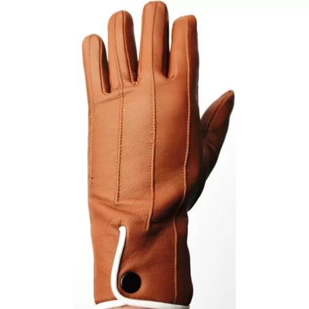 Gants cuir - doublé - hiver