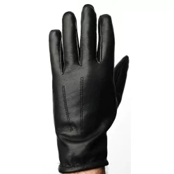 Gants cuir hiver doublé - serré aux poignets