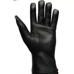 Gants 100 % cuir noir - hiver