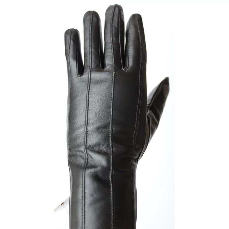 Gants 100 % cuir noir - hiver