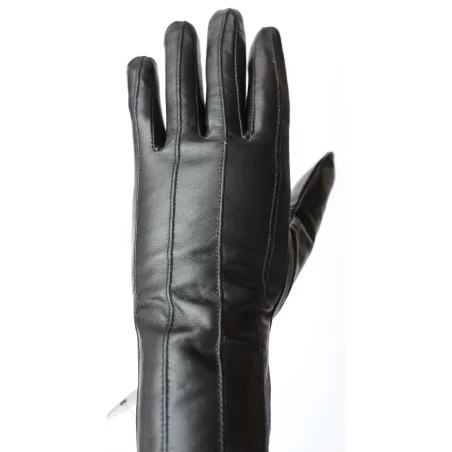 Gants 100 % cuir noir - hiver Gants 100 % cuir noir - hiver