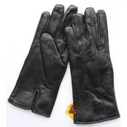 Gants 100 % cuir noir - hiver