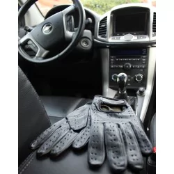 Gants cuir noir  à scratch (à saisir)