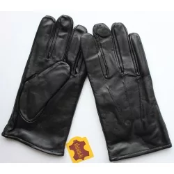 Gants 100 % cuir  NOIR  - hiver