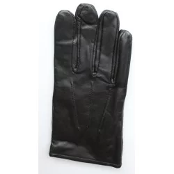 Gants 100 % cuir  NOIR  - hiver
