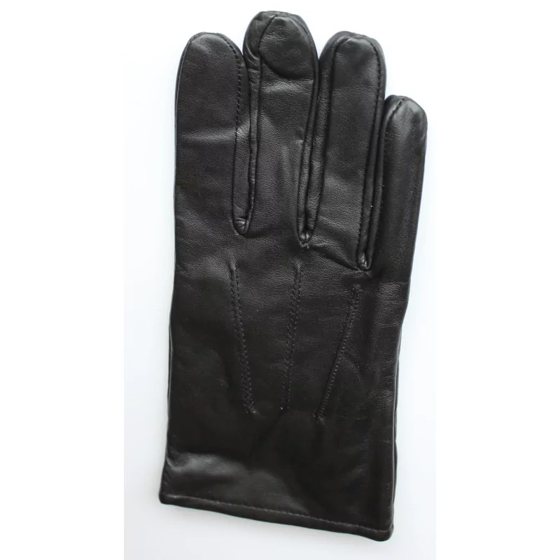 Gants 100 % cuir  NOIR  - hiver