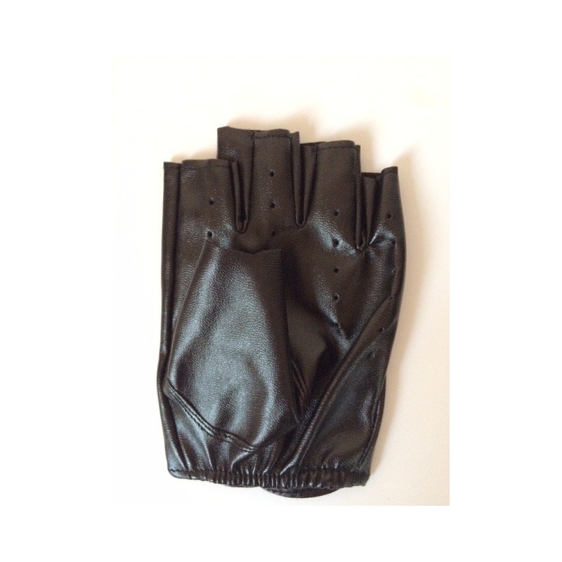 Gants en cuir noir ajustés pour femmes