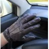 Serrés aux doigts et aux poignets - Gants fins marron foncé