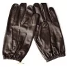 Serrés aux doigts et aux poignets  - Gants fins marron foncé