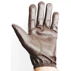 Serrés aux doigts et aux poignets - Gants fins marron foncé