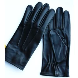 Gants cuir noir - agneau 