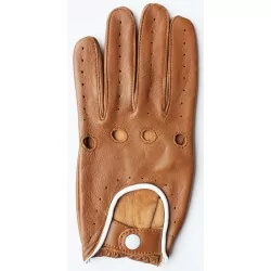 Gants fins cuir- marron-