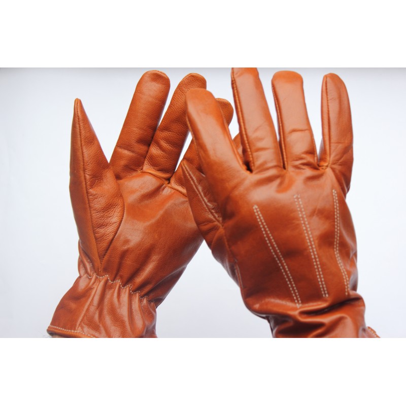 Gants d'hiver en cuir marron taille 9