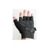 Gants cuir et tissu - noir