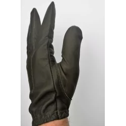 Serrés aux doigts et aux poignets  - Gants fins marron foncé