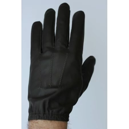 Serrés aux doigts et aux poignets -Gants fins marron très foncé