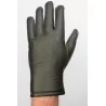 Hiver - gants cuir marron-noir