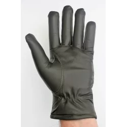 Hiver - gants   cuir  marron-noir