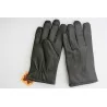 Hiver - gants cuir marron-noir