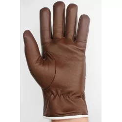 Hiver - gants cuir  marron