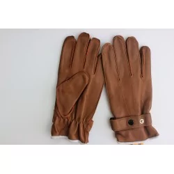 Hiver - gants cuir  marron clair