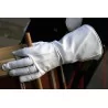 Gants cuir  blanc avec manchette