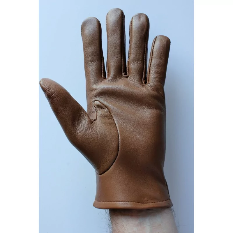 Gants en cuir pour hommes d'hiver - Gants en cuir marrons Gants en cuir pour hommes d'hiver - Gants en cuir marrons