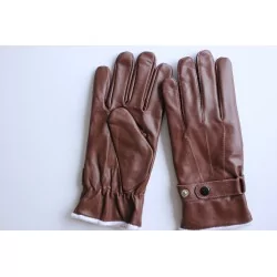 Hiver - gants cuir  marron 