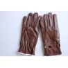 Hiver - gants cuir marron 