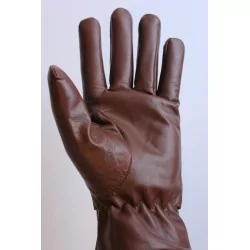Hiver - gants cuir  marron 