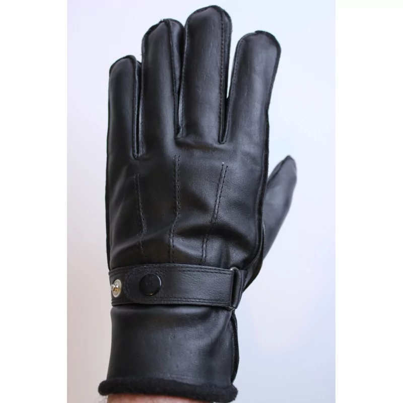 Hiver - gants cuir noir  