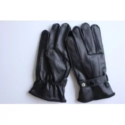 Hiver - gants cuir noir 