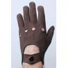 Gants cuir  fin marron - Daim