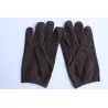 Gants cuir fin marron - Daim