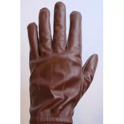 Serrés aux doigts et aux poignets - Gants fins marron foncé