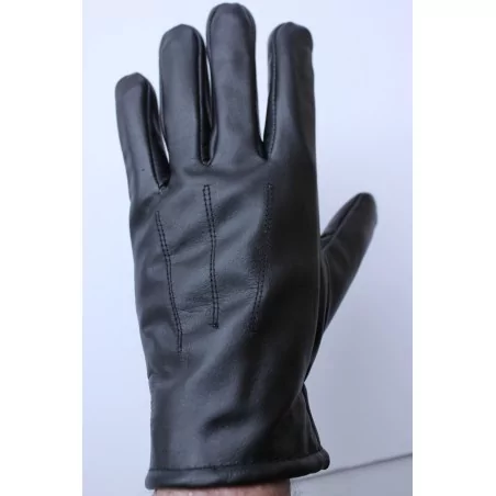 Hiver - gants cuir noir Hiver - gants cuir noir