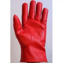  gants cuir rouge - Hiver 