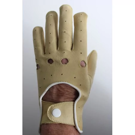 Gants cuir - beige clair