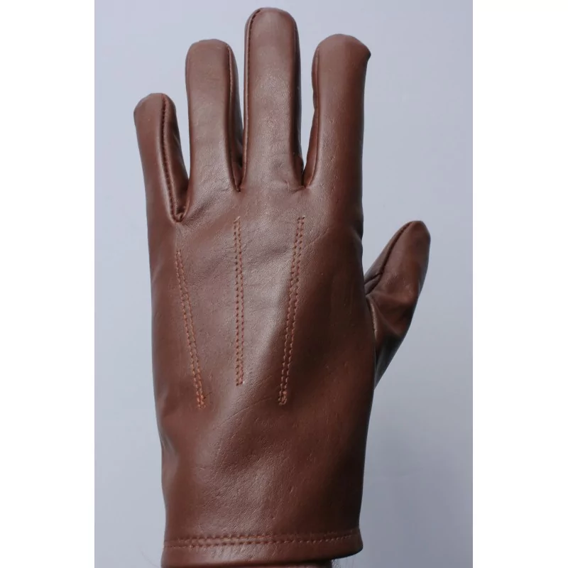 Gants cuir marron 