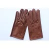 Gants cuir marron 