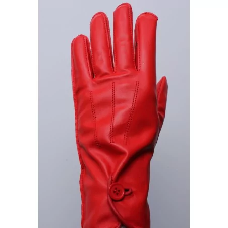 Gants cuir Rouge - mi saison 