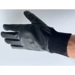 Mi saison ou hiver - gants  cuir noirs avec poignets