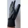 Mi saison ou hiver - gants cuir noirs avec poignets